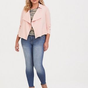 Blush Pink TORRID 3 3X Twill Blazer Jacket Coat